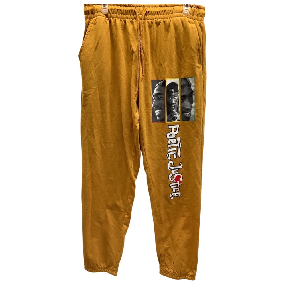 Poetic Justice Mustard Jogger Pants with side pockets NWOT